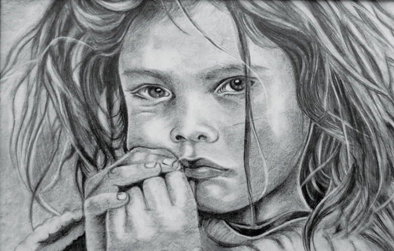 Pencil shading art